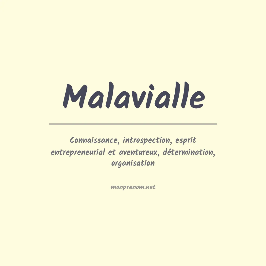 Signification du prénom Malavialle