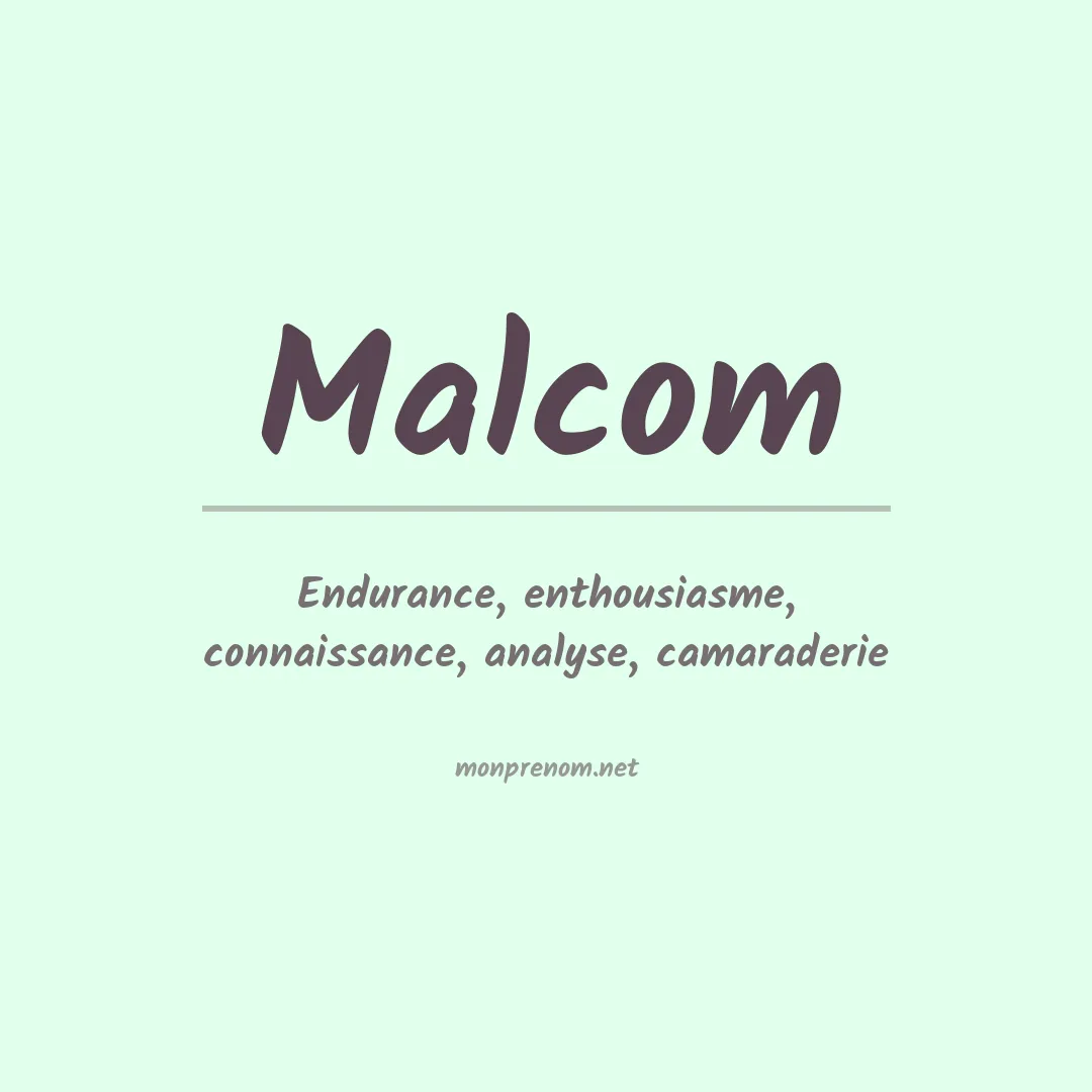 Prénom Malcom