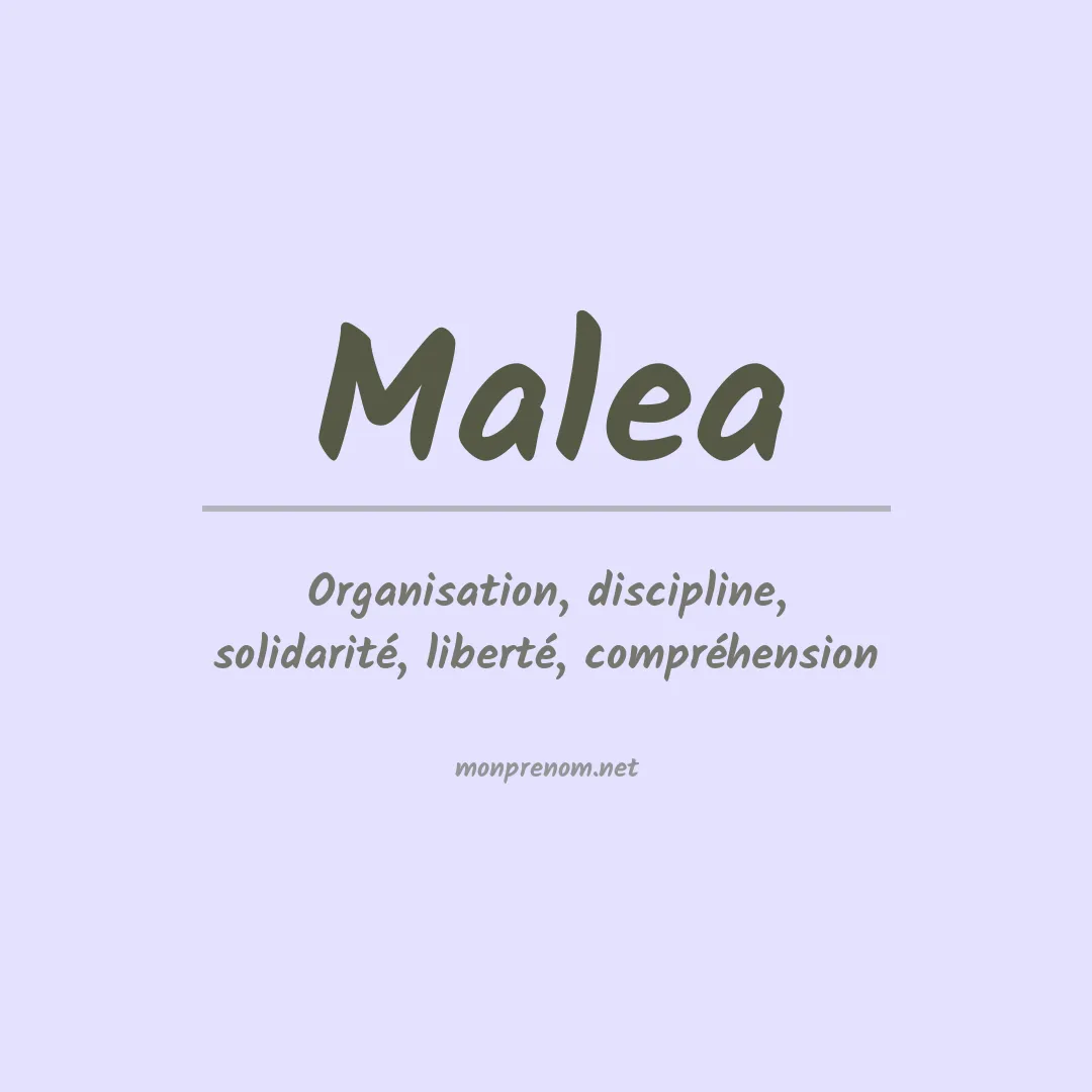 Signification du prénom Malea