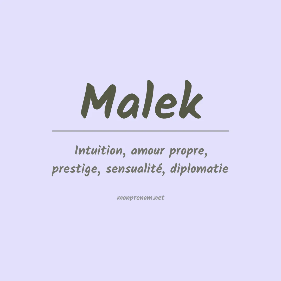 Prénom Malek