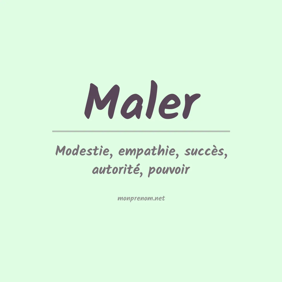 Prénom Maler