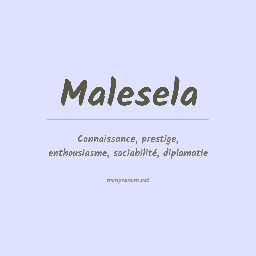 Signification du prénom Malesela