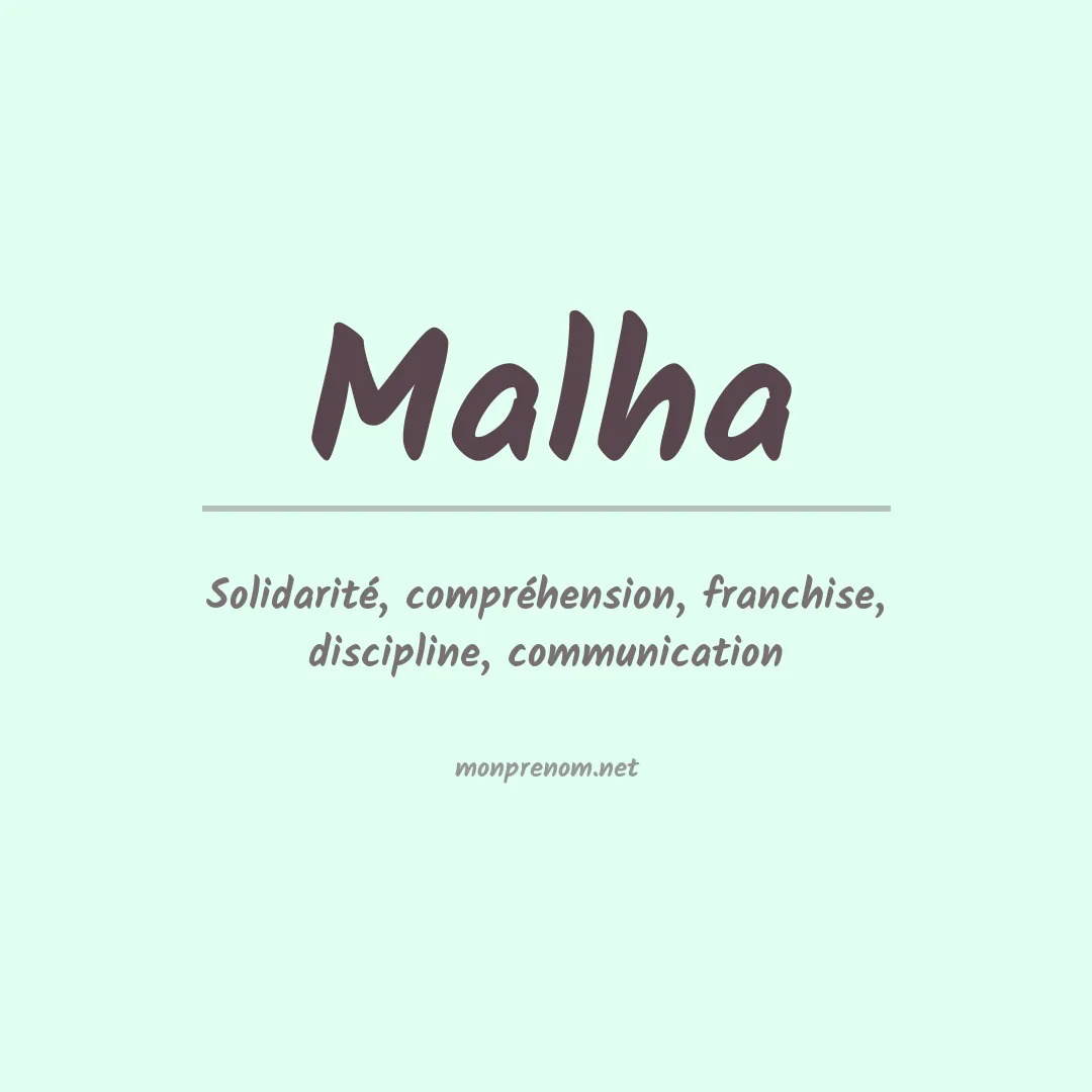 Prénom Malha