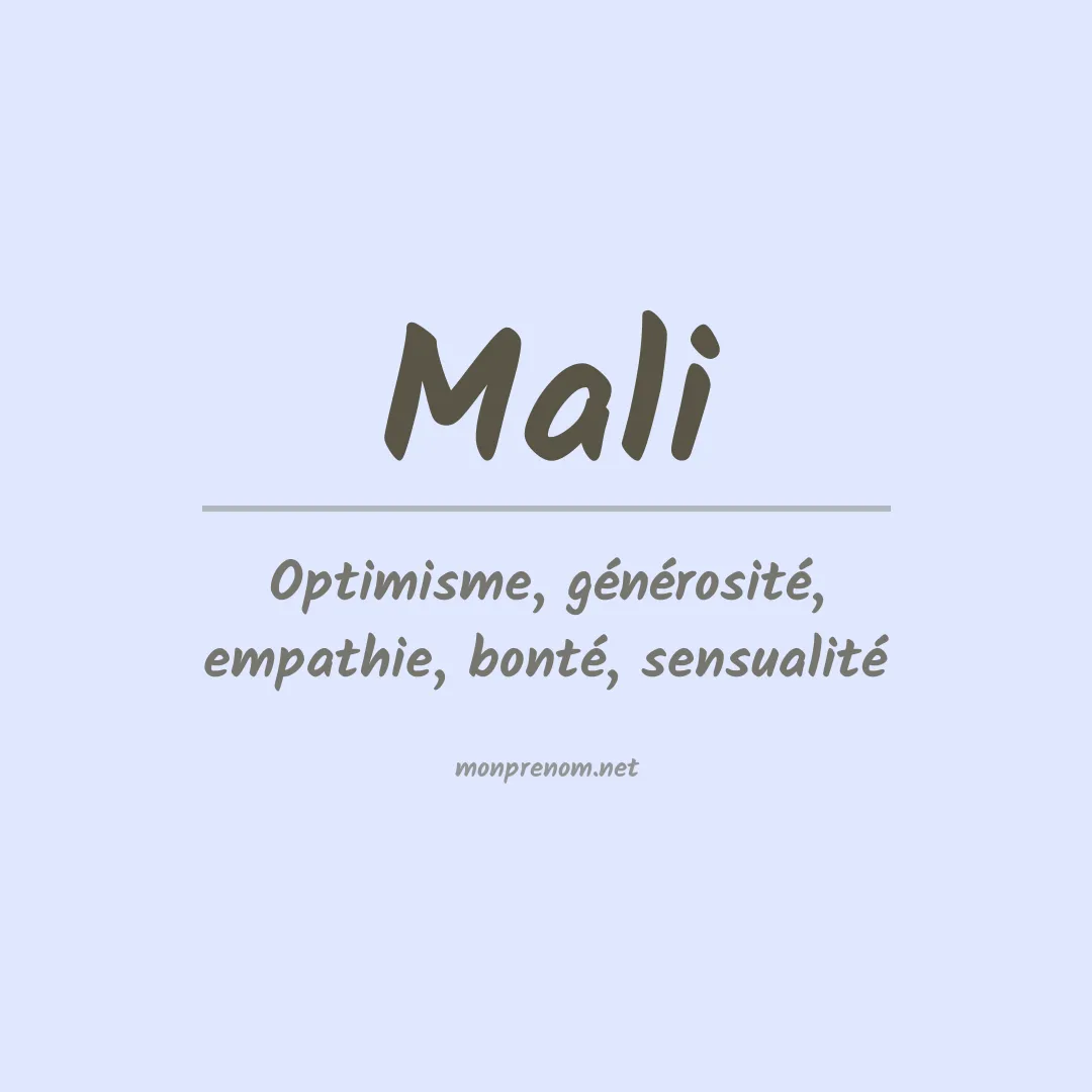 Prénom Mali