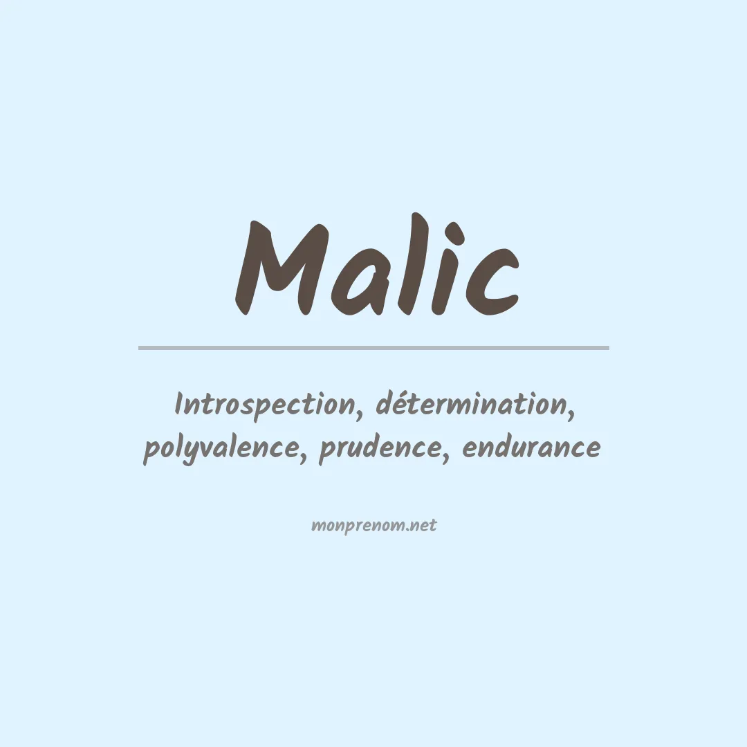 Signification du prénom Malic