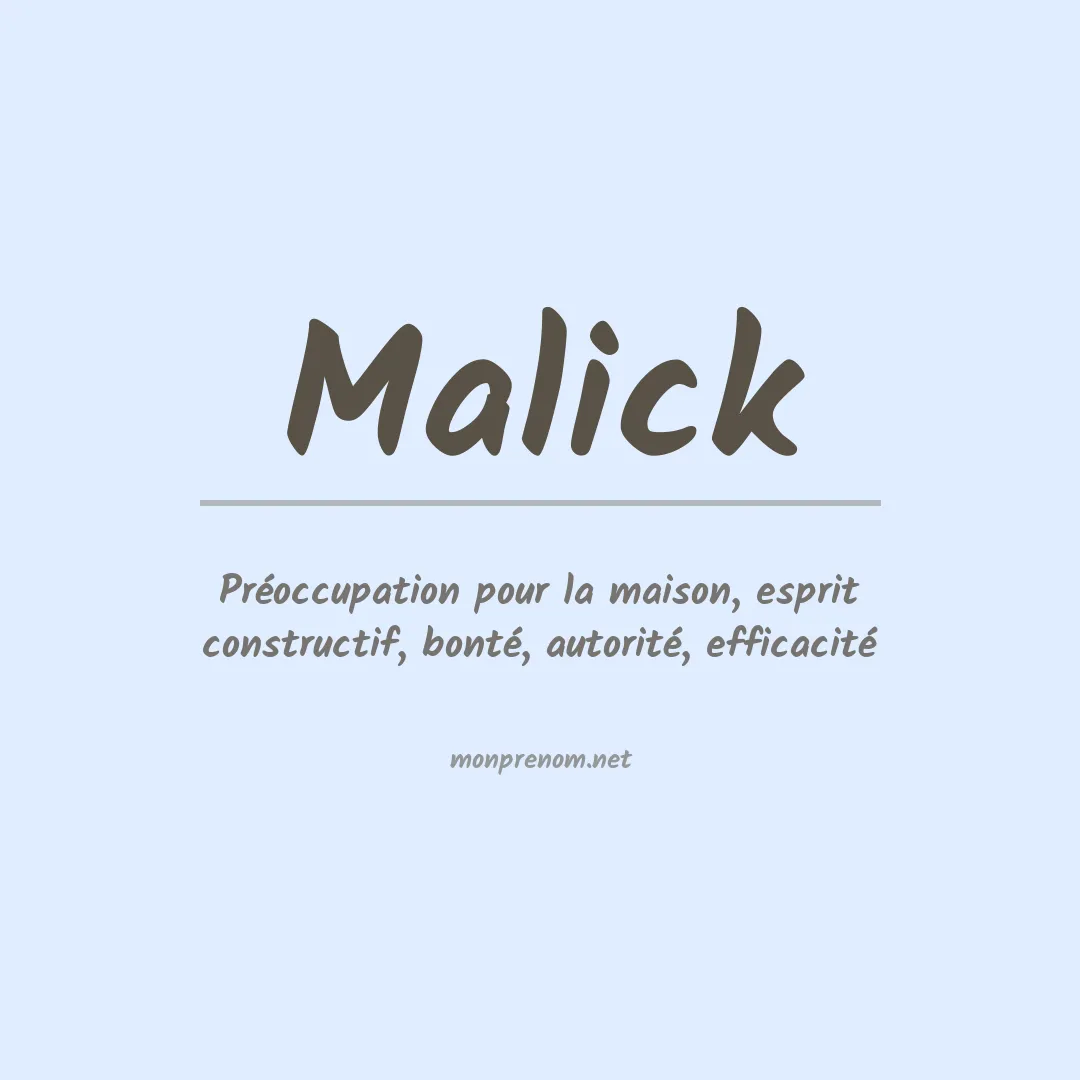 Prénom Malick