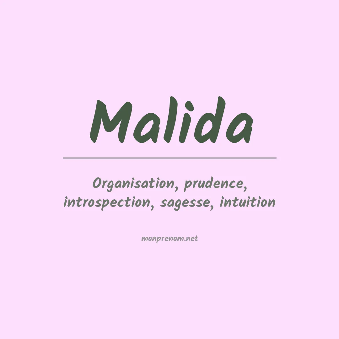 Signification du prénom Malida
