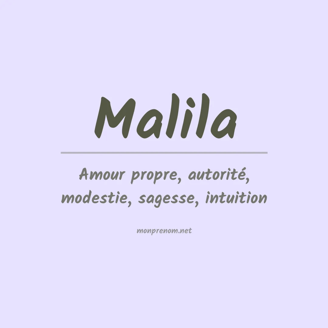 Prénom Malila