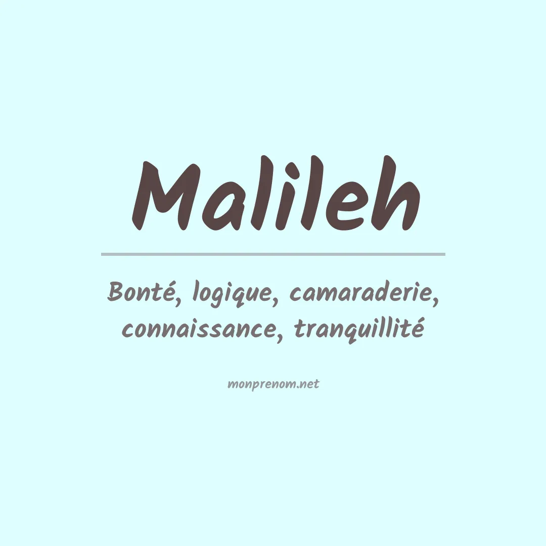 Signification du prénom Malileh