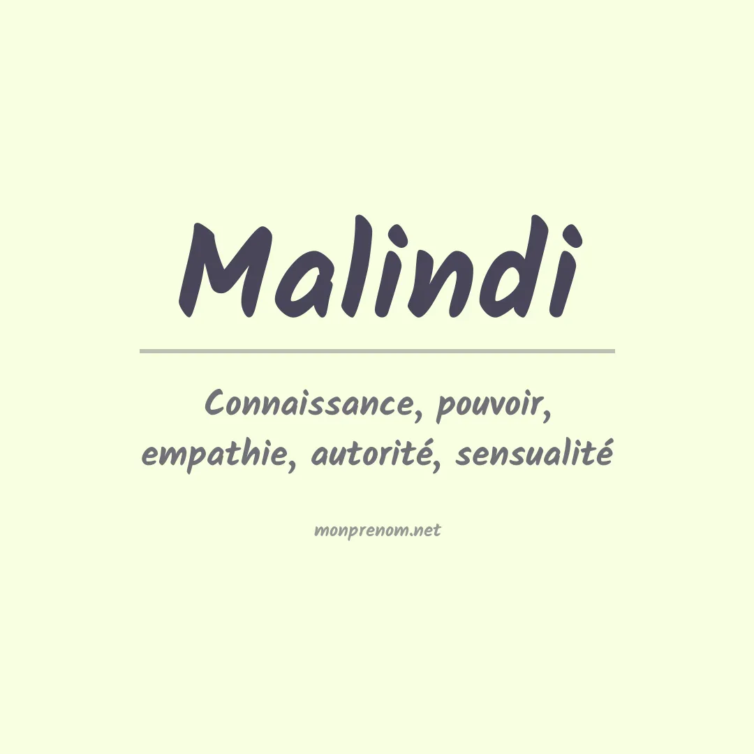 Signification du prénom Malindi