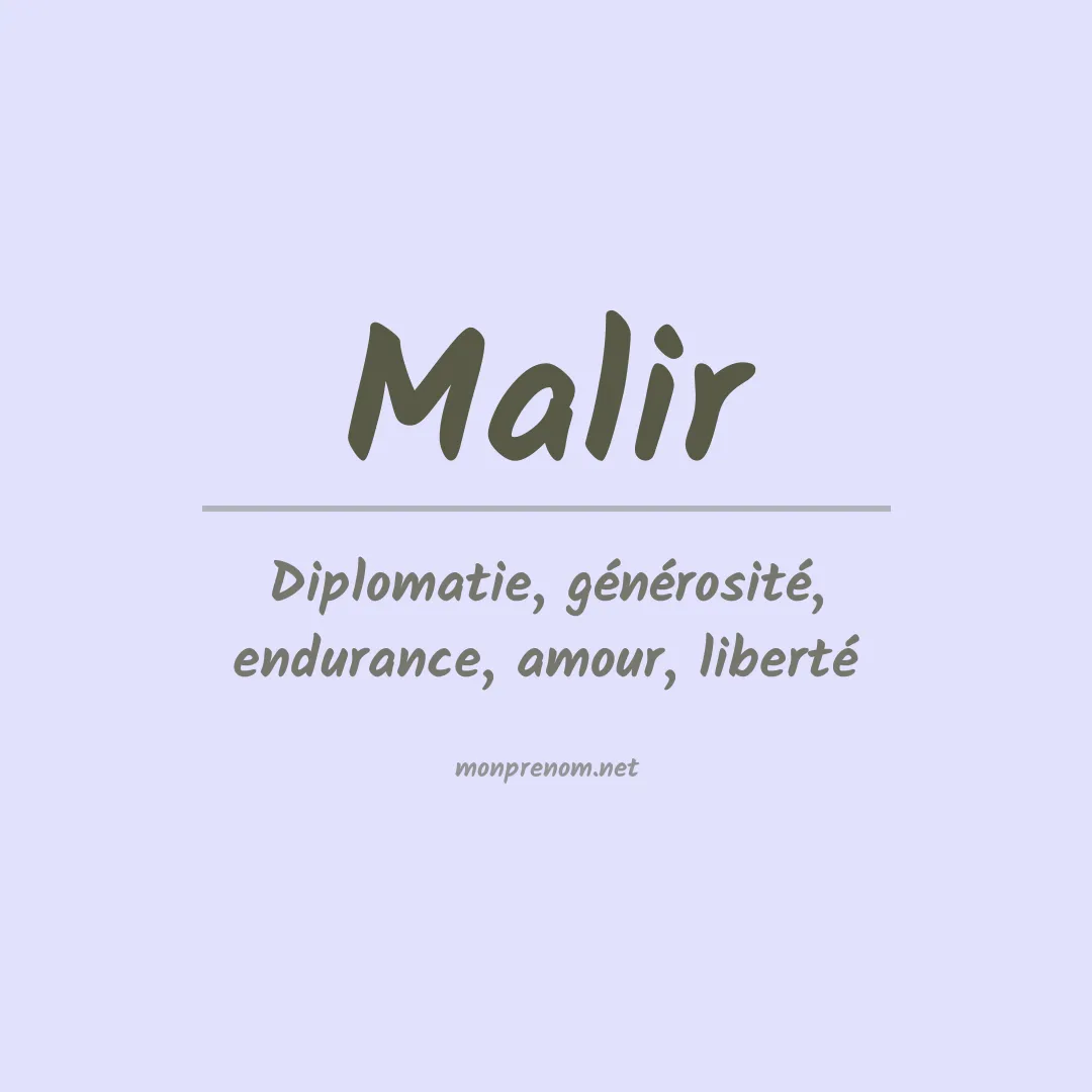 Prénom Malir