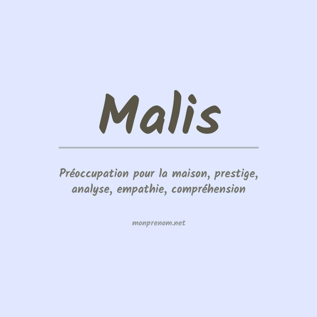Prénom Malis