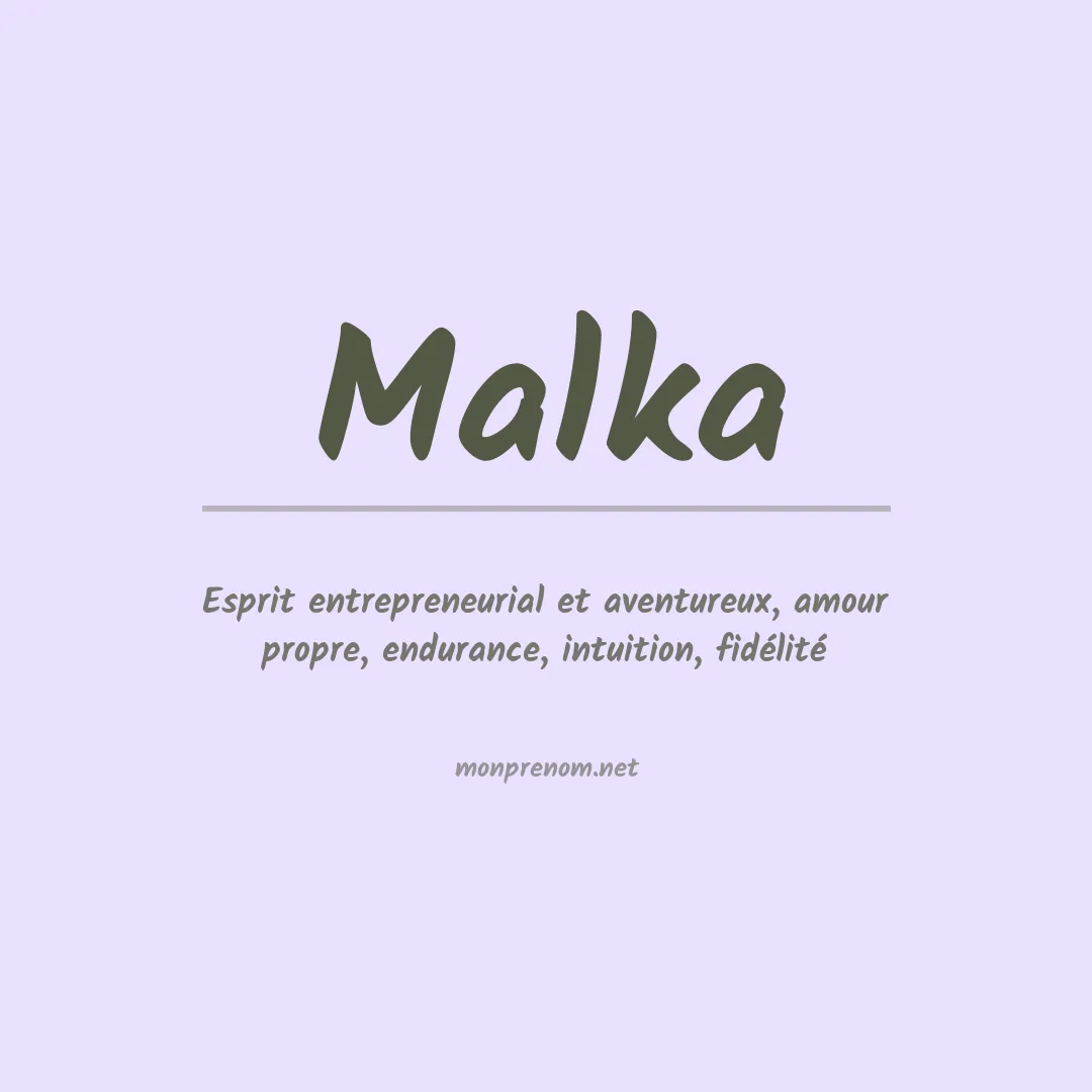 Prénom Malka