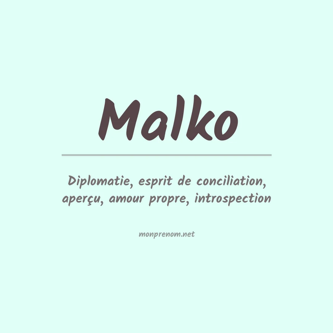 Prénom Malko