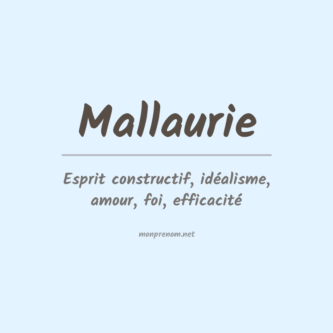 Prénom Mallaurie