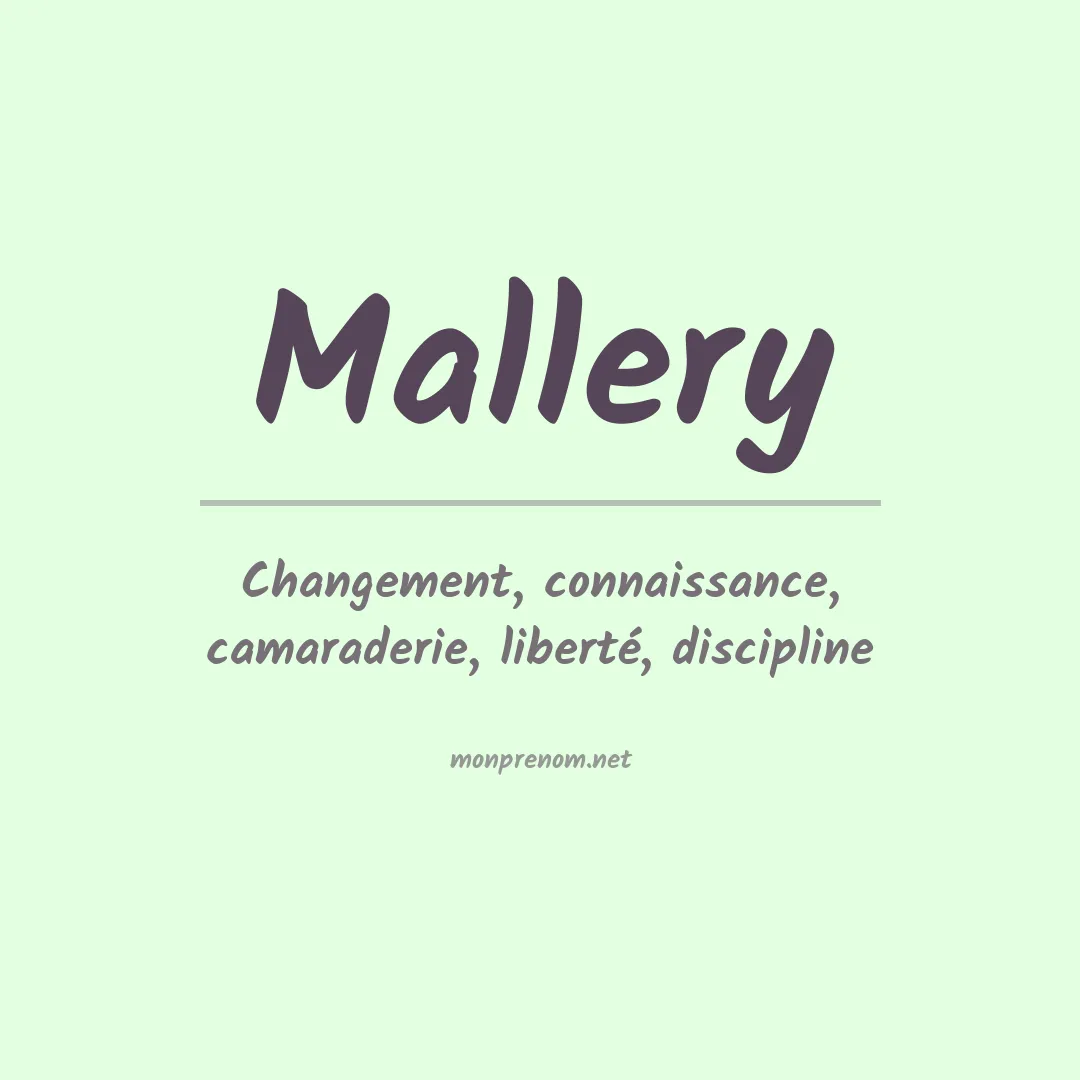 Prénom Mallery
