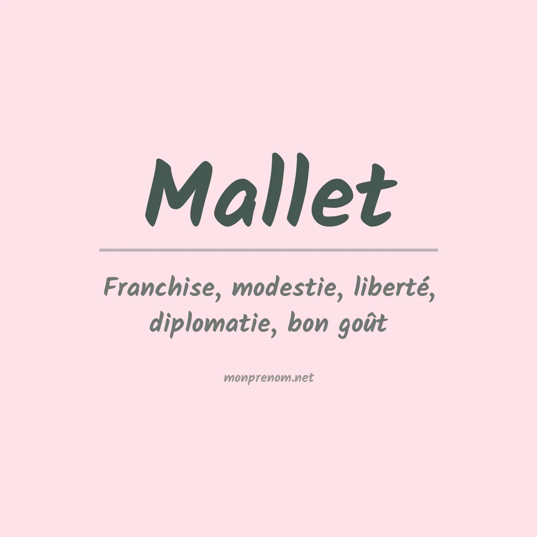 Prénom Mallet