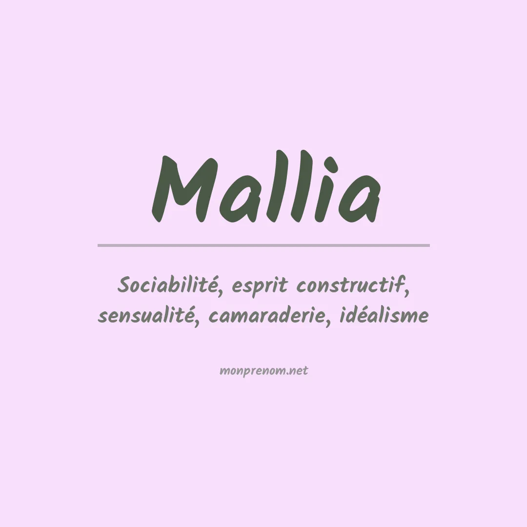 Prénom Mallia