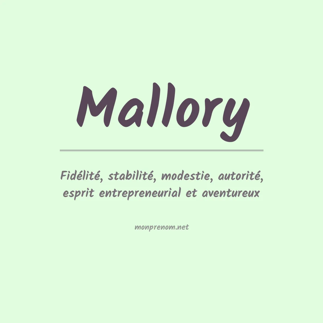 Prénom Mallory