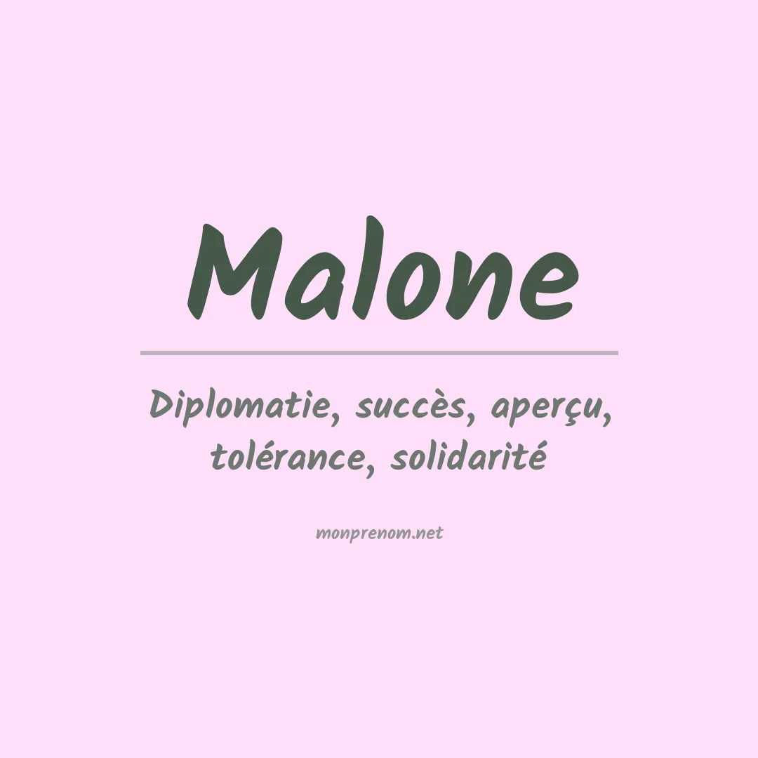 Prénom Malone