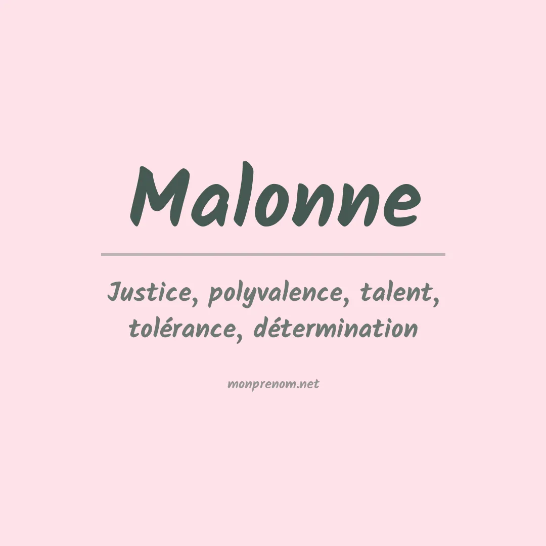 Prénom Malonne