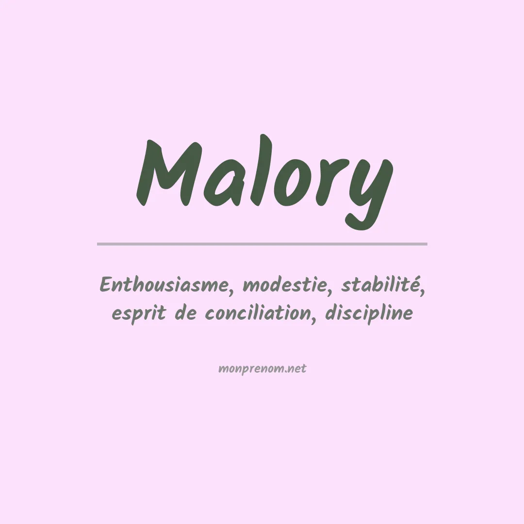 Signification du prénom Malory
