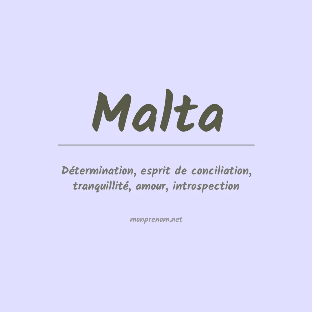 Prénom Malta