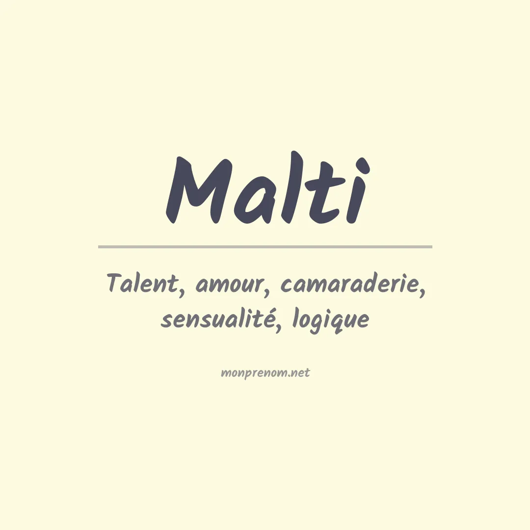 Prénom Malti