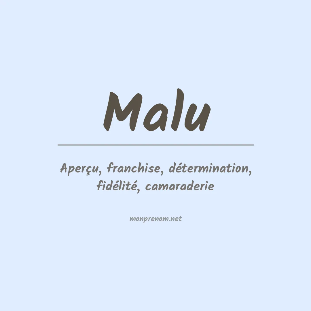 Prénom Malu