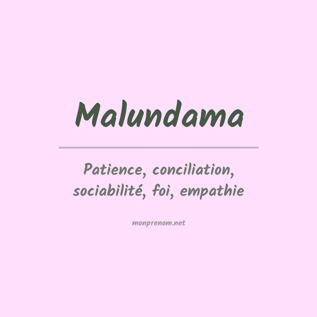 Prénom Malundama