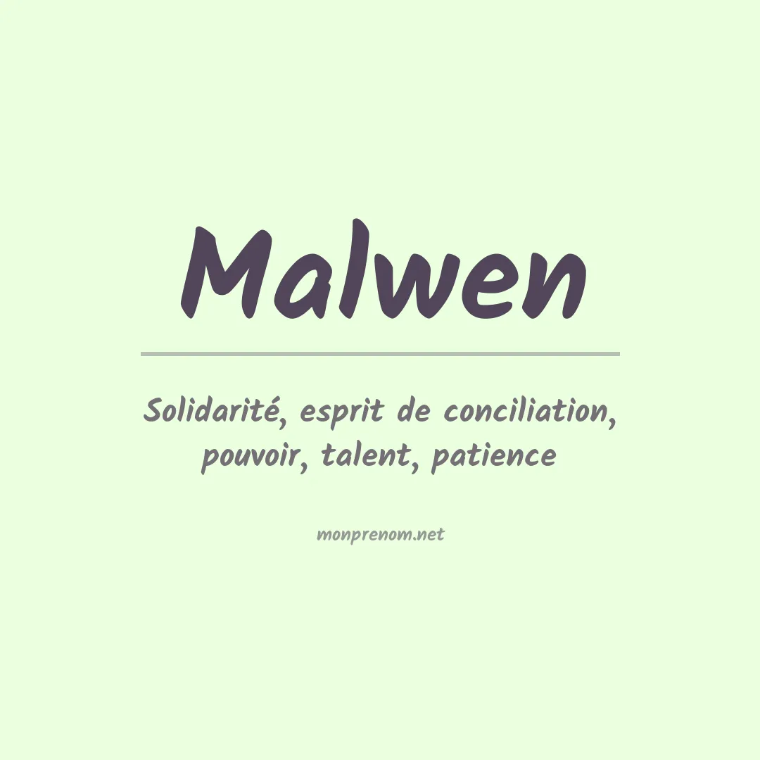 Signification du prénom Malwen