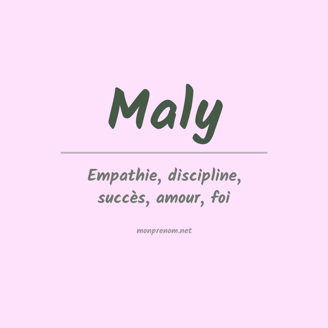Prénom Maly