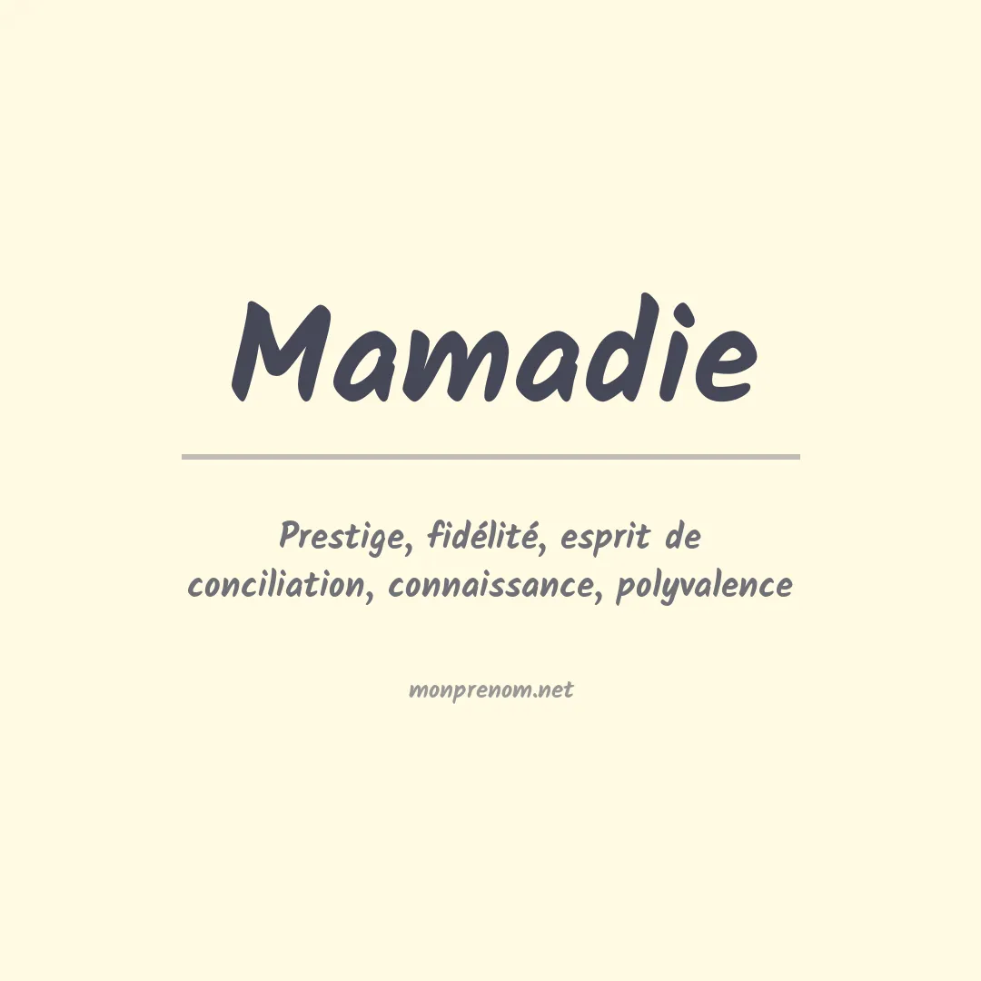 Prénom Mamadie
