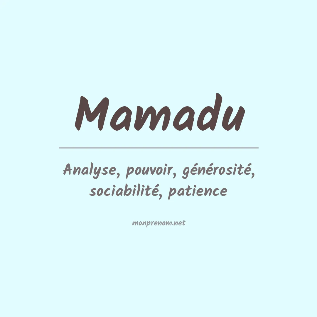 Prénom Mamadu