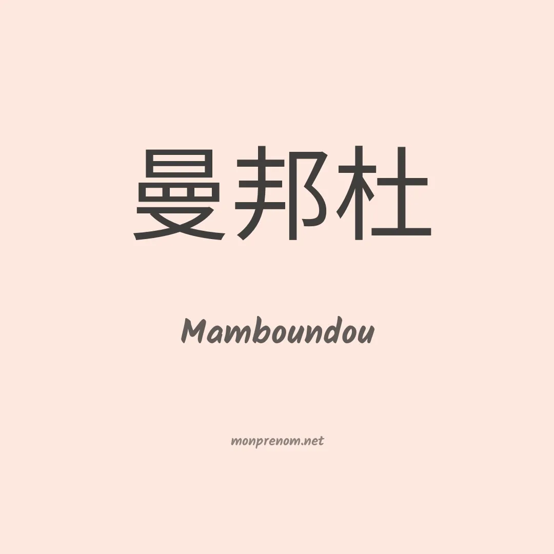 Mamboundou en chinois