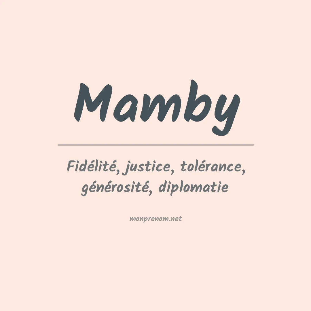 Prénom Mamby