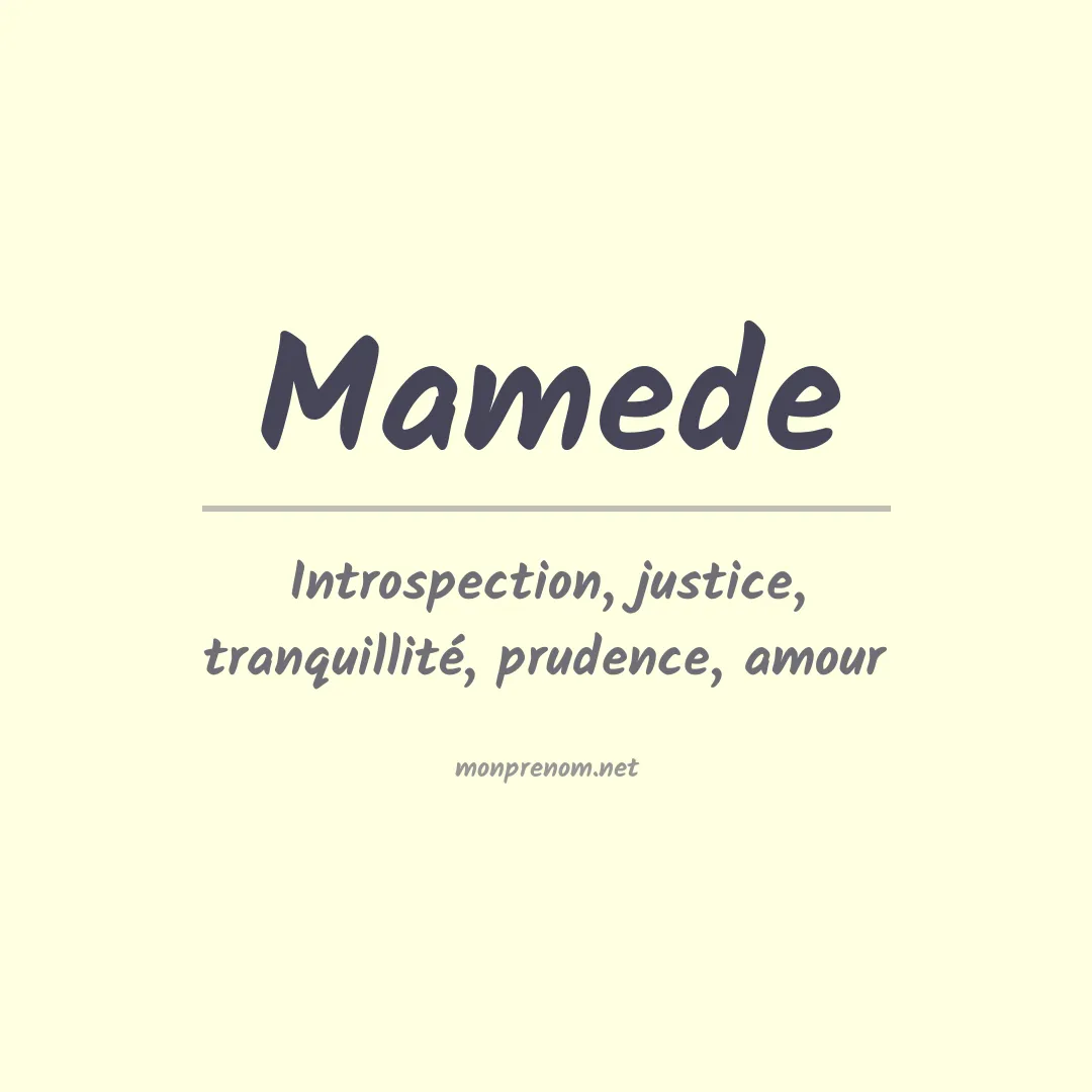 Prénom Mamede