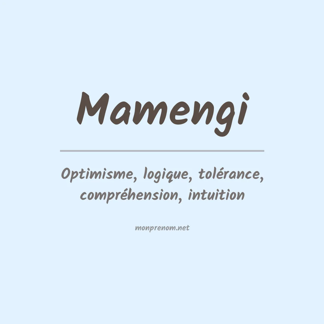 Prénom Mamengi