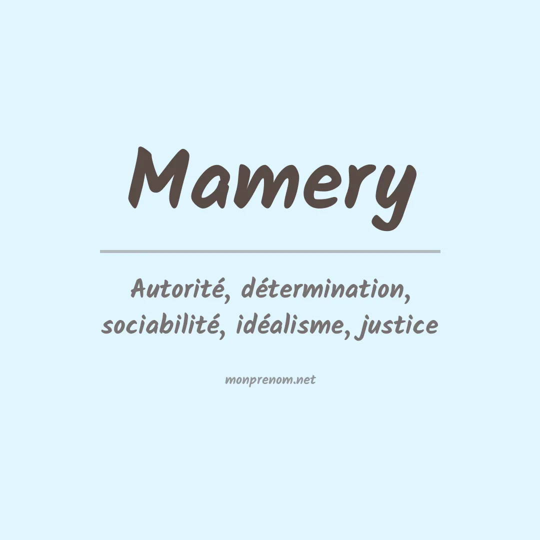 Prénom Mamery