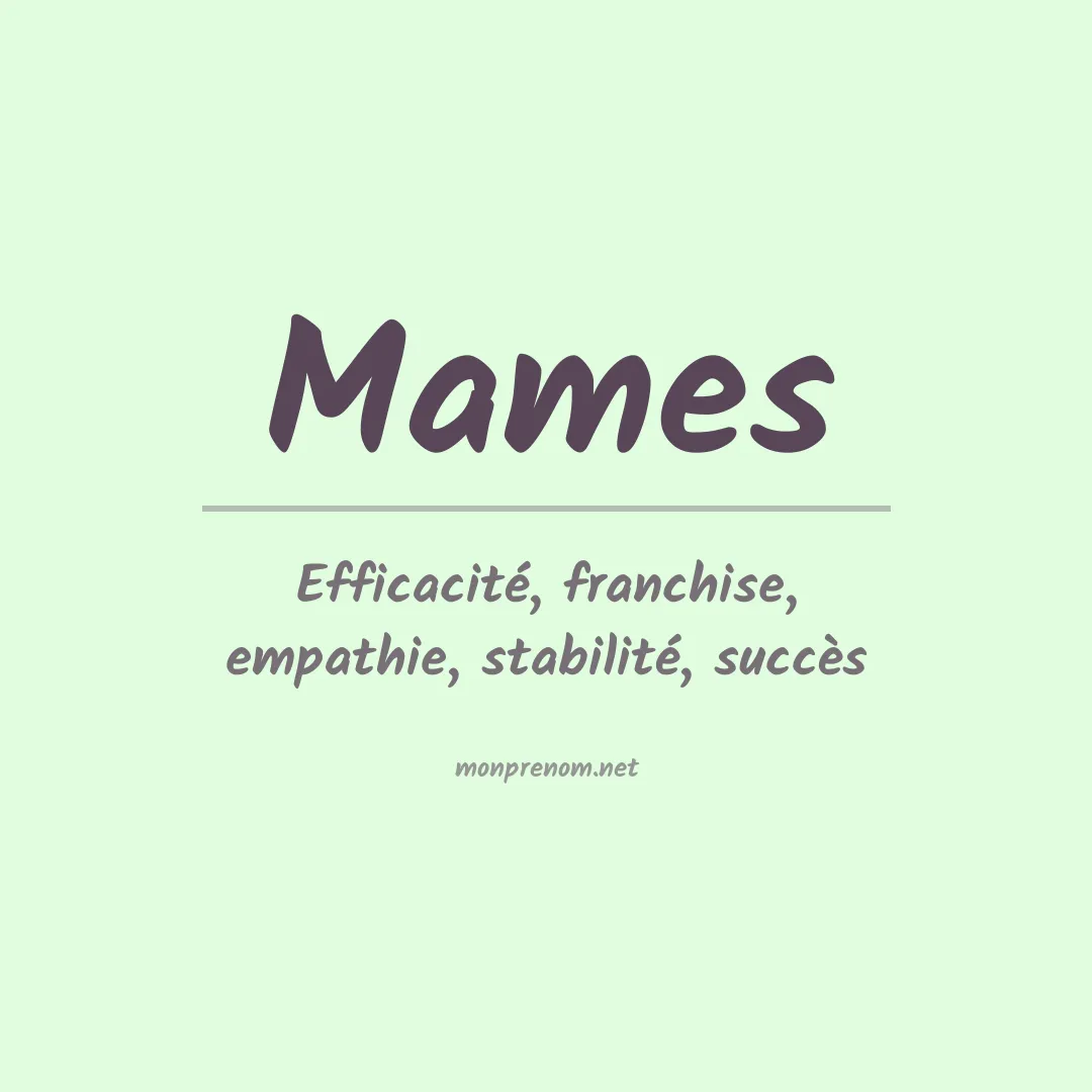 Prénom Mames