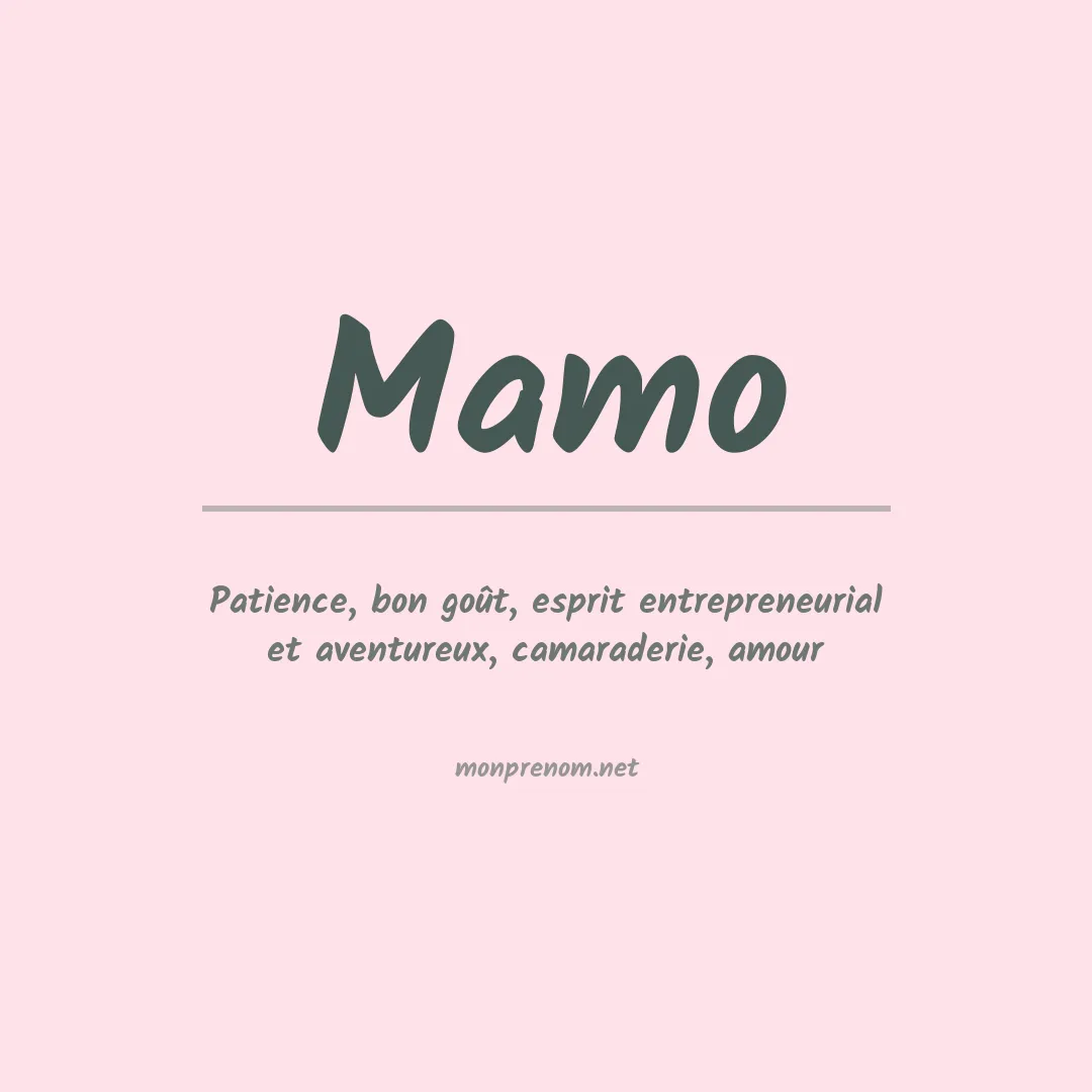 Prénom Mamo