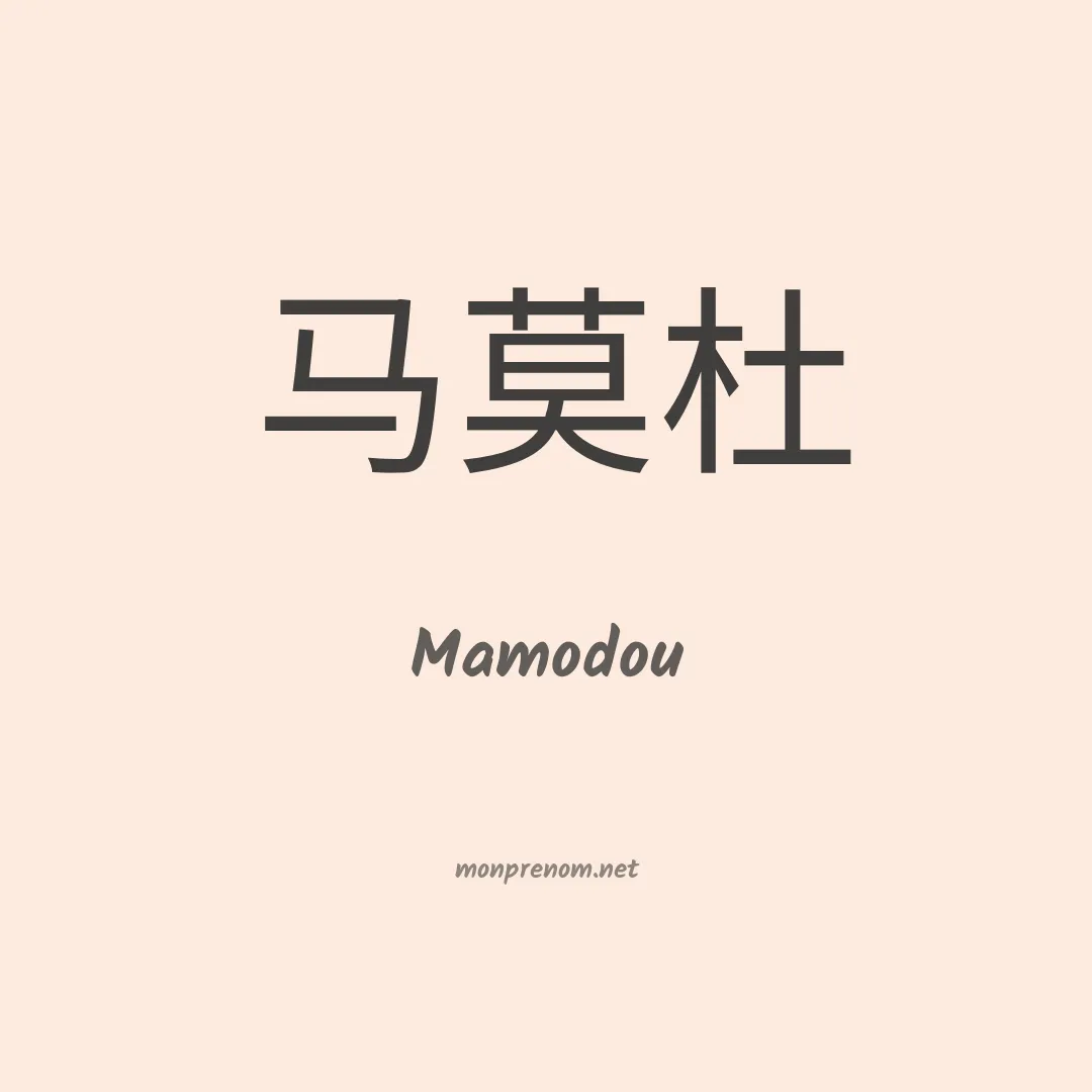 Mamodou en chinois