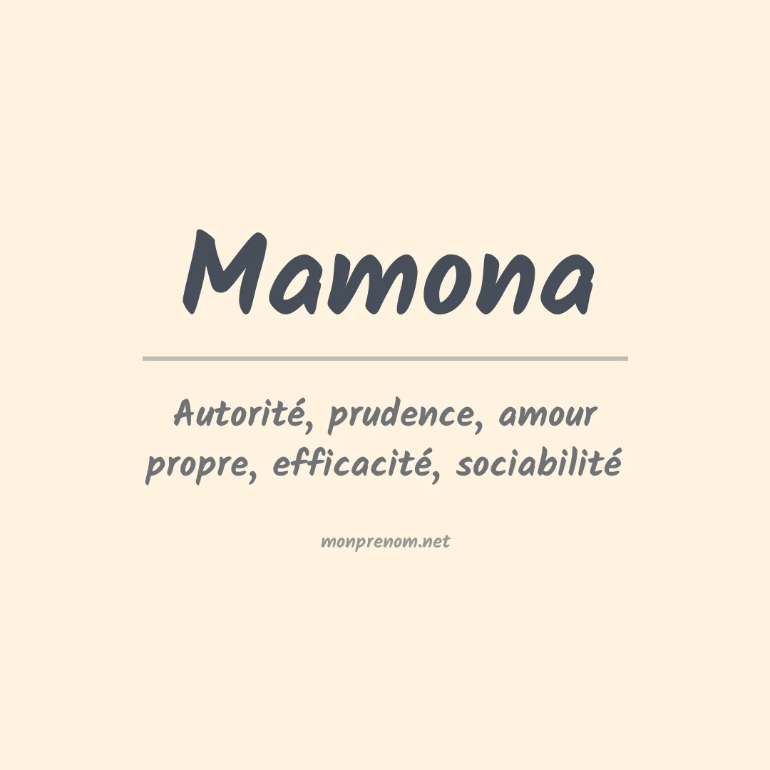 Prénom Mamona