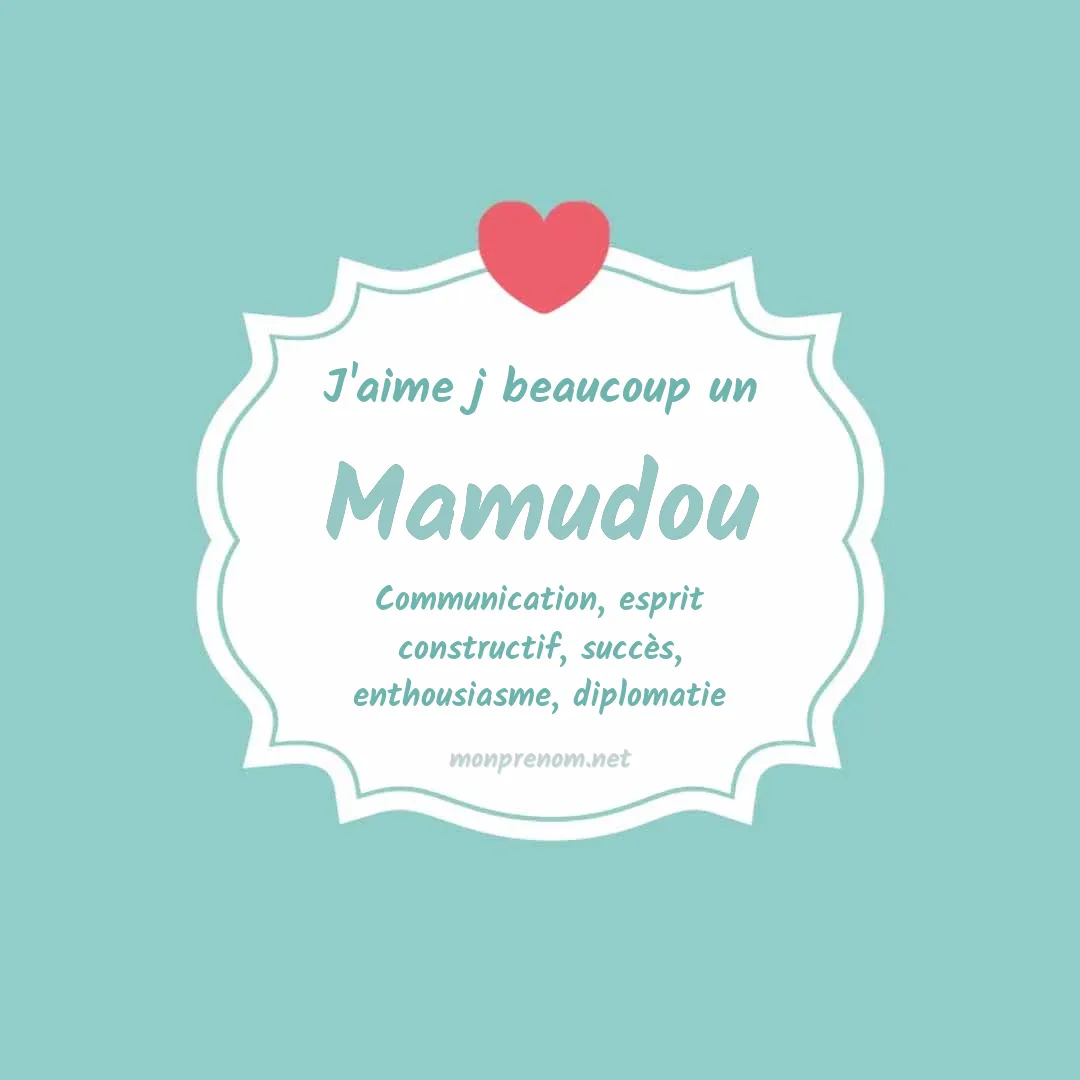 J'aime beaucoup Mamudou
