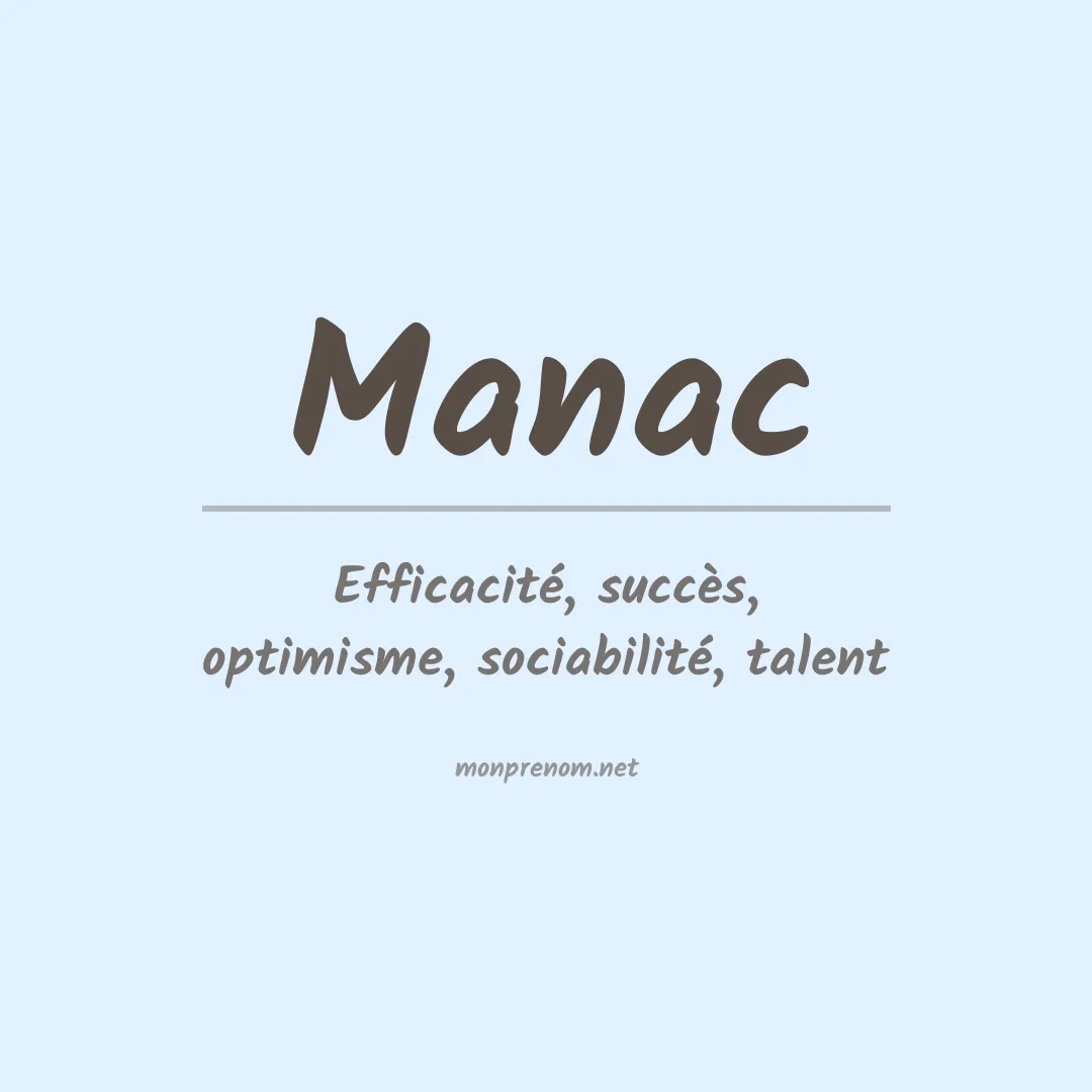 Signification du prénom Manac