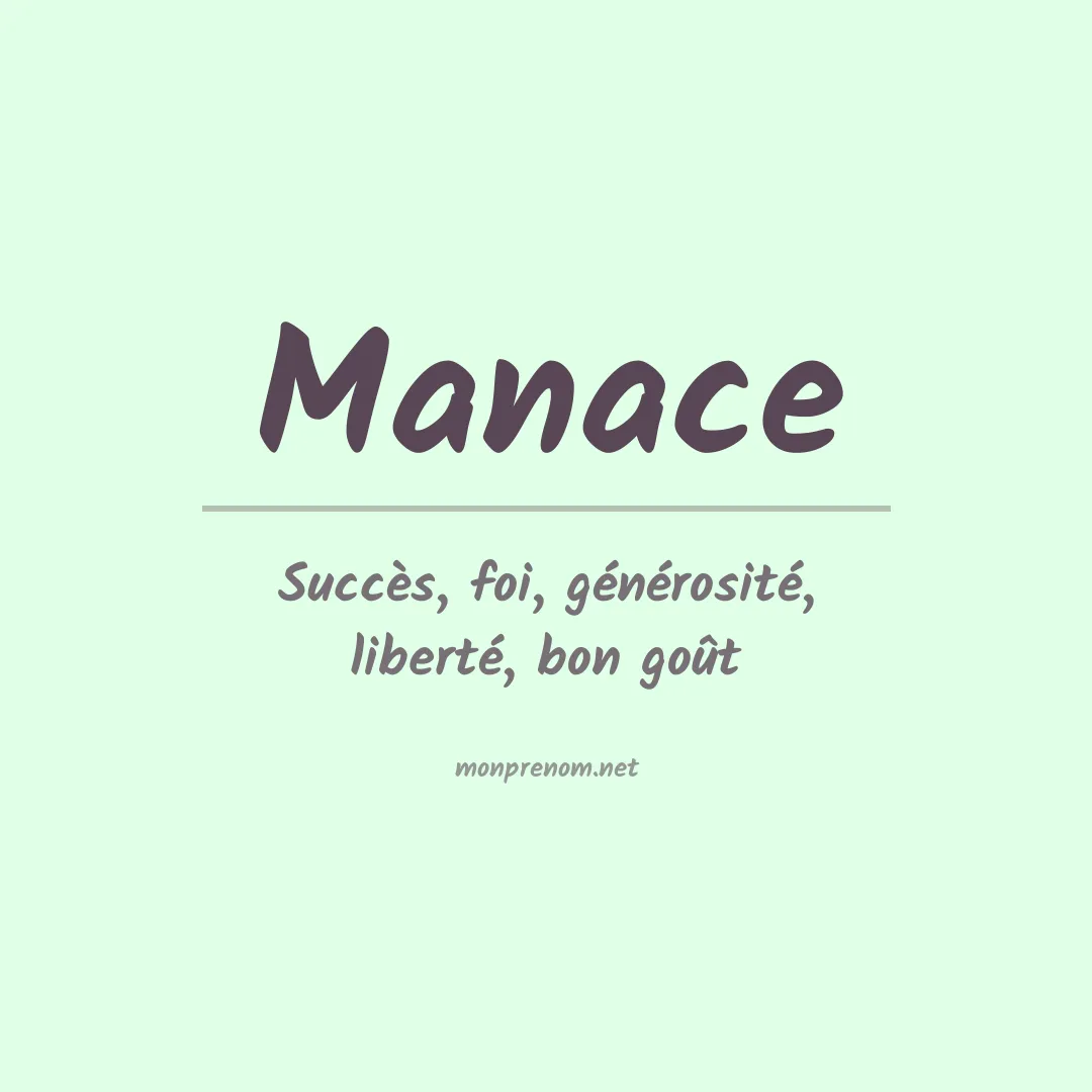 Signification du prénom Manace