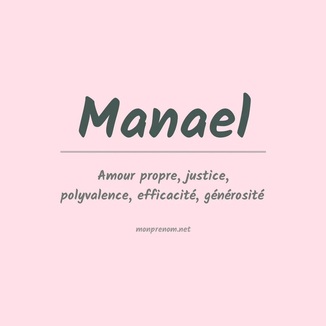 Signification du prénom Manael