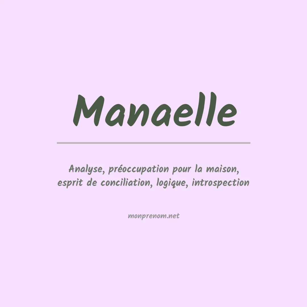 Signification du prénom Manaelle