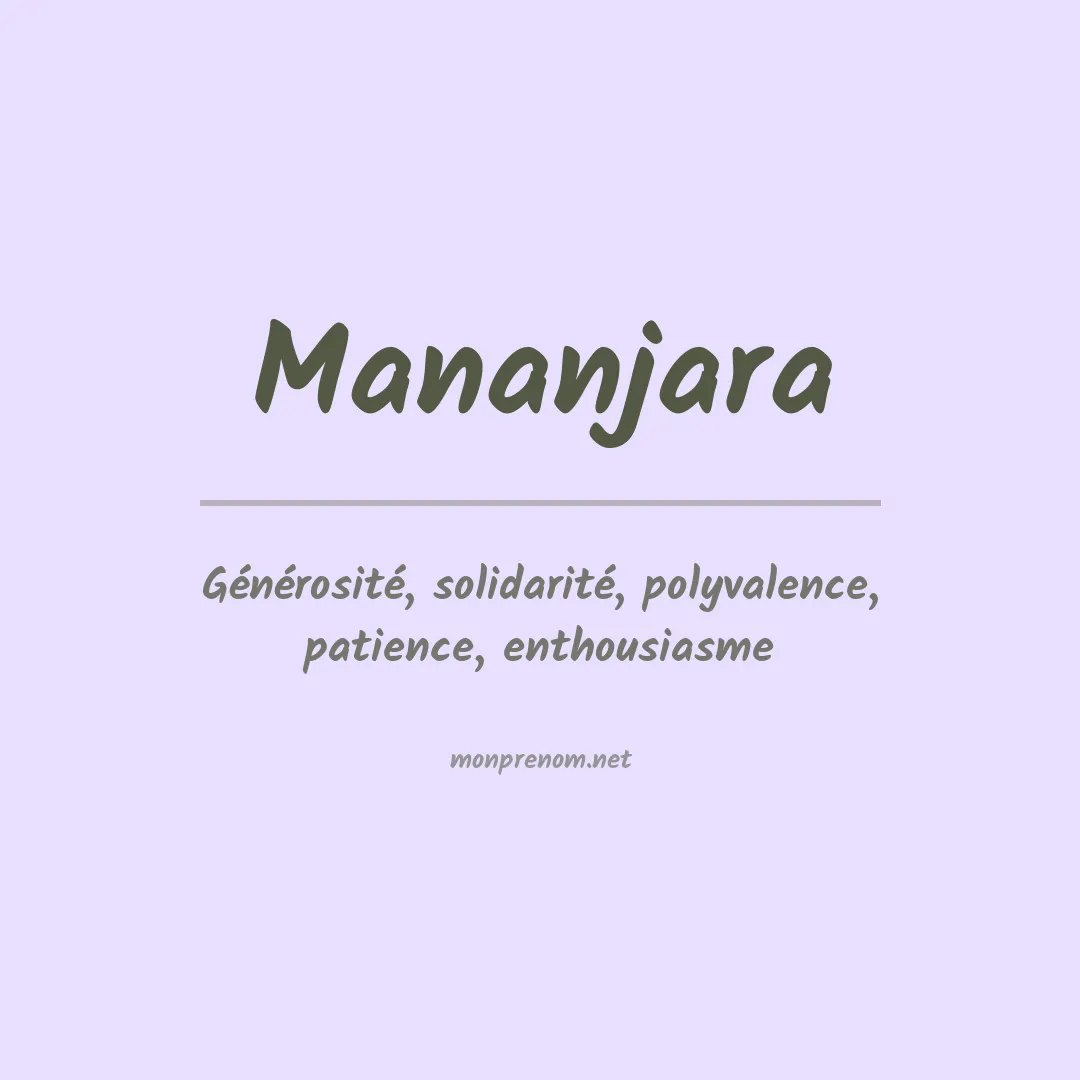 Prénom Mananjara