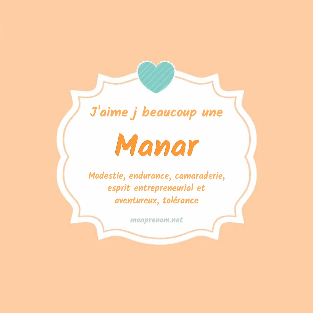 J'aime beaucoup Manar
